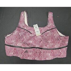 Adidas Women's Red Stella Mccartney True Purpose Training Crop Top Size 4X New